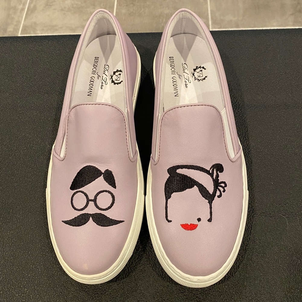 Leather slip ons, NWOT